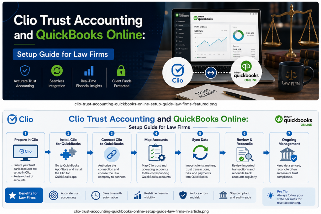 Clio trust accounting QuickBooks Online setup