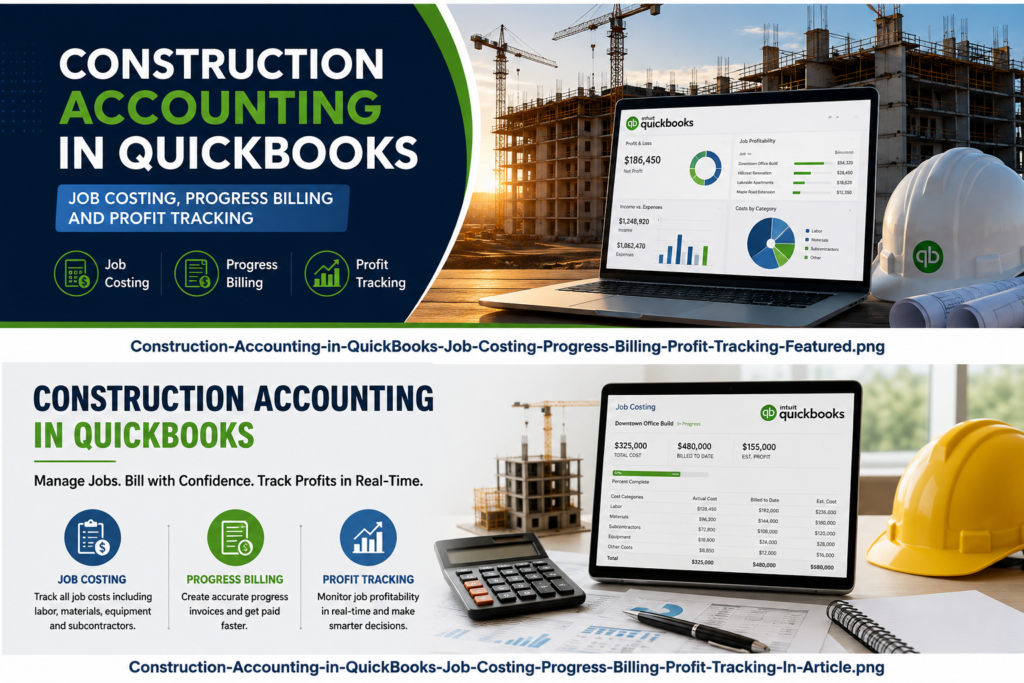 construction accounting in QuickBooks Online